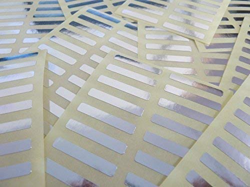 Klein 30x5mm Rechteckig Farbcode Sticker Packungen 200 Bunt Rechteckig Sticky Etiketten 30 Farben Erhältlich - Glänzende Silberne von Minilabel