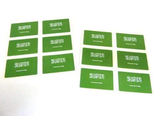 Mini Aufkleber Set, 33x20mm Rechteckiges, Selbstklebende Saudi-Arabien Etiketten, Saudi Arabian Flagge Sticker Mini Aufkleber Set, 33x20mm Rechteckiges, Selbstklebende Saudi-Arabien Etiketten, Saudi Arabian Flagge Sticker von Minilabel