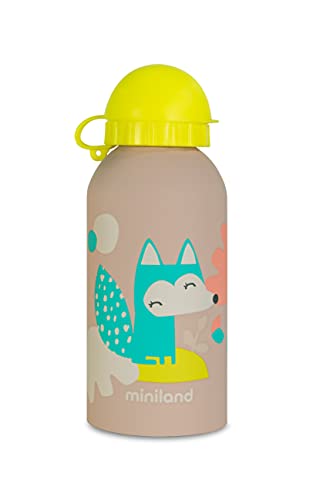 Miniland Naturkid Bottle Foxy, Edelstahl Kinder-Trinkflasche von Miniland