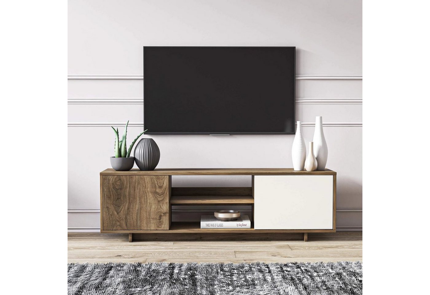 DEMA Home TV-Schrank Lowboard Garbatalle, Breite 160 cm, Fernseher bis zu 32-70 Zoll von DEMA Home