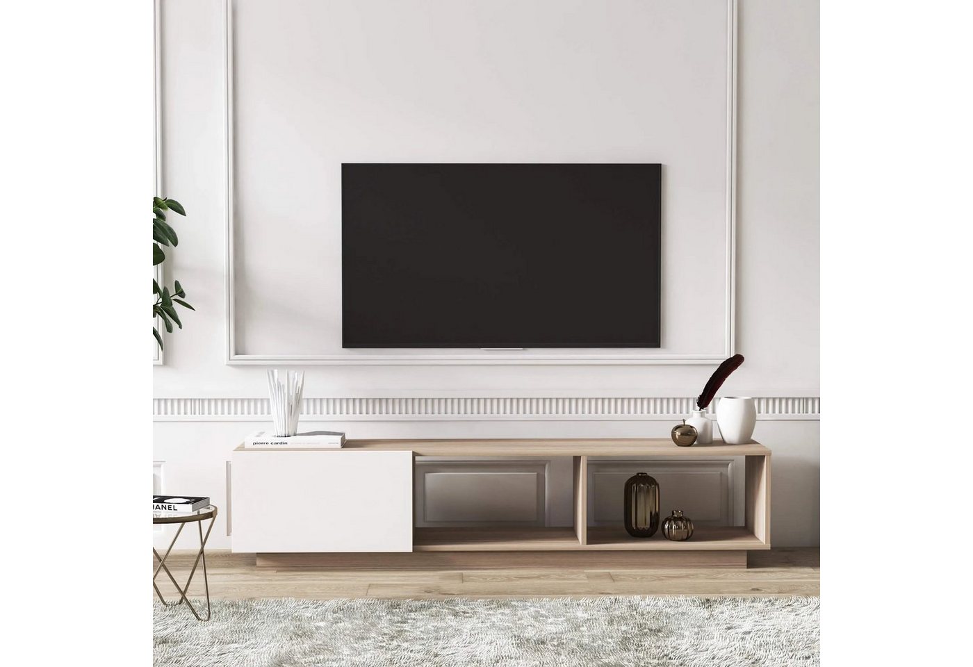 DEMA Home TV-Schrank Lowboard Lepando, Breite 180 cm, Fernseher bis zu 32-80 Zoll von DEMA Home