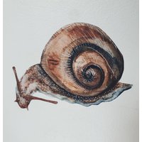Schneckenaufkleber Wandaufkleber Wald Waldland Aquarell Raumdekoration von MinimakiDesign
