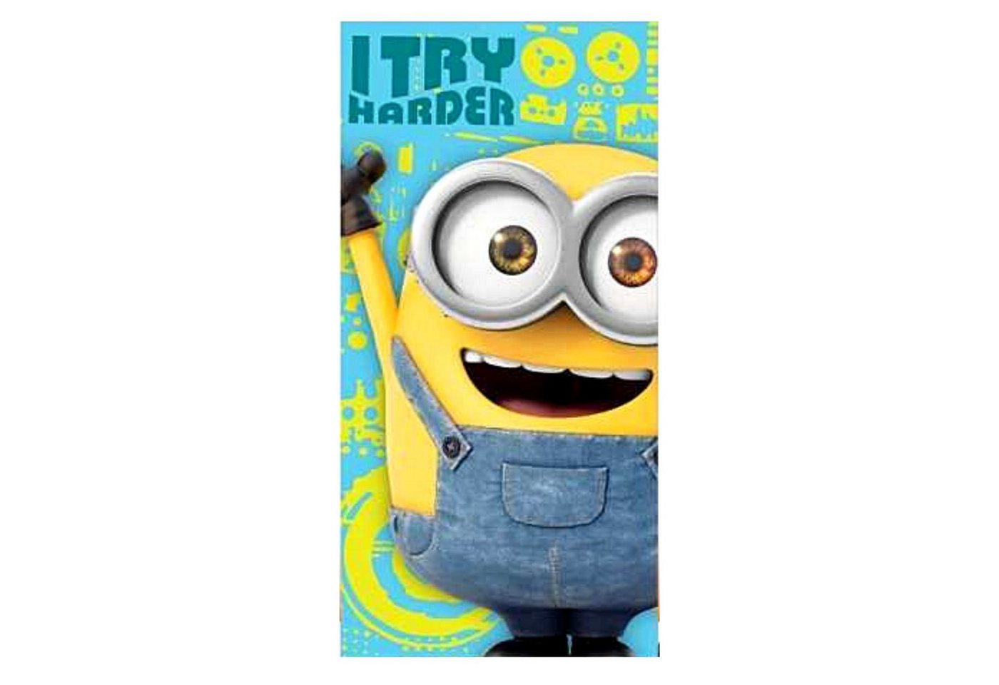 Minions Badetuch Bob, Baumwolle, Kinder Strandtuch 70 x 140 cm von Minions