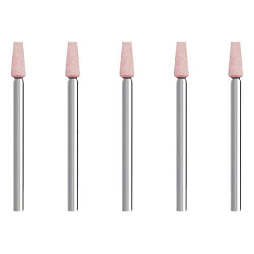 5x Schleifspitze Edelkorund rosa [Ø 4 x 10 mm] Schleifstein für Dremel, Proxxon von Minipowertools