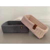 Häkelkorb Mit Holzboden - Utensilo Korb Baumwolle Gehäkelter Häkelkorb Mit Holzboden - Utensilo Korb Baumwolle Gehäkelter von MinisKreativwerkstat