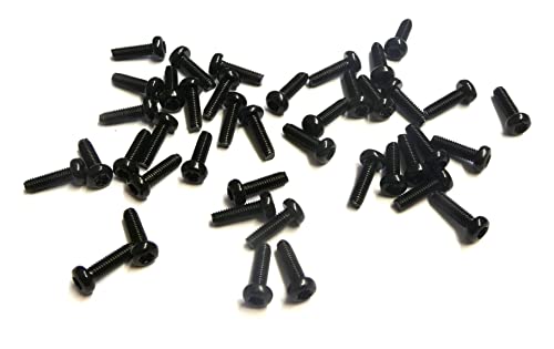 Schrauben Linsenkopf DIN 7985 TX - Edelstahl A2 SCHWARZ - M2 - M2,5 - M3 ISO14583 (M 2,5 x 6mm, 50) von Minischrauben.com