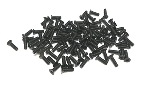 Schrauben Senkkopf DIN 965 TX - Edelstahl A2 SCHWARZ - M2 - M2,5 - M3 ISO14581 (M2,5 x 8mm, 50) von Minischrauben.com