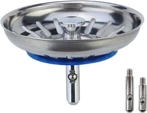 MINISMUS Küchenspüle Stöpsel - Edelstahl Abflusssieb Spülmaschinengeeignet - Rostfreier Küche Siebkorbchen Waschbeckenstöpsel Abflussstopfen Spüle Sieb Spülbecken Stopfen (82mm) von Minismus