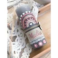 Taufkerze/ Geburtskerze/Geburtstagskerze Regenbogen" von Minispatz