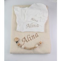 Baby Erstlingsset Mit Pique Decke von Minisworld24