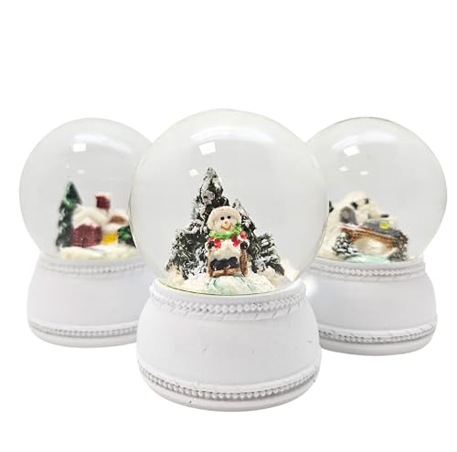 3 süße Mini-Schneekugeln Winter und Weihnacht | weiß Sockel Nostalgie | Durchmesser 45mm | Höhe 65mm | 20264abc 3 süße Mini-Schneekugeln Winter und Weihnacht | weiß Sockel Nostalgie | Durchmesser 45mm | Höhe 65mm | 20264abc von Minium Collection