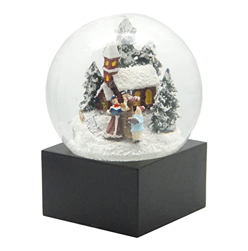 Minium Collection 20120 Schneekugel Weihnacht Stimmung Winterspaziergang auf Sockel schwarz, Durchmesser 100mm von Schneekugelhaus