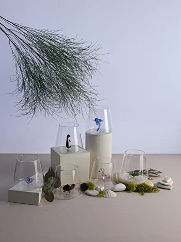 Minizoo Paris Wasserglas mit Tierfiguren | Becher | 6er Set | 350cc | Party | Weihnachtsgeschenke | Muranoglas Figuren für die Innendekoration Minizoo Paris Wasserglas mit Tierfiguren | Becher | 6er Set | 350cc | Party | Weihnachtsgeschenke | Muranoglas Figuren für die Innendekoration von Minizoo Paris