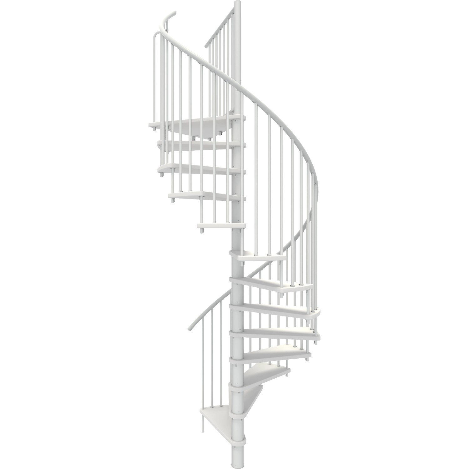 Minka Spindeltreppe Spiral Smart Weiß Ø120 cm Geschoßhöhe bis 305,5 cm von Minka