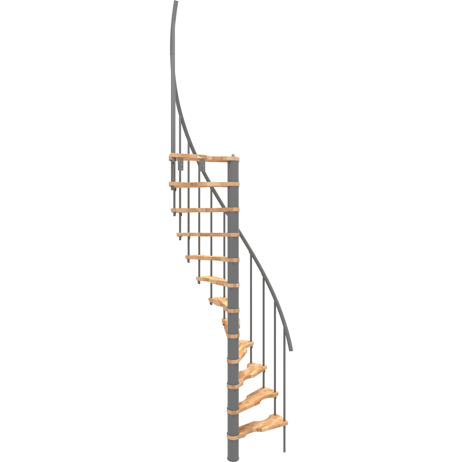 Minka Spindeltreppe Suono Smart Buche Grau 140x78 cm Geschoßhöhe bis 305,5 cm von Minka