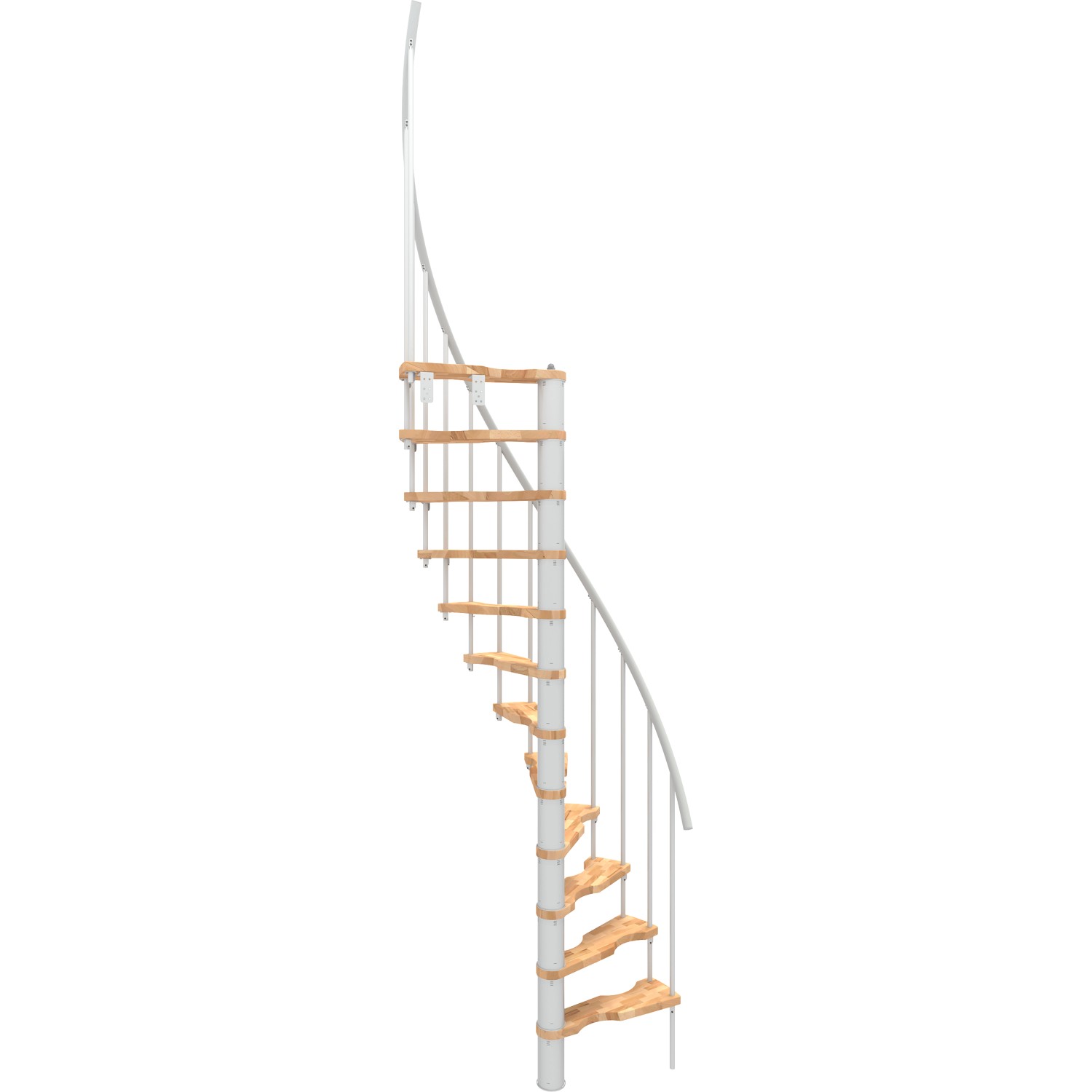 Minka Spindeltreppe Suono Smart Buche Weiß 140x78 cm Geschoßhöhe bis 305,5 cm von Minka