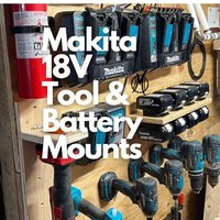 Makita 18V Cordless Tool & Akkuhalterung - Werkzeug Aufnahme Zubehör Werkstatt-Ordnung Display Makita 18V Cordless Tool & Akkuhalterung - Werkzeug Aufnahme Zubehör Werkstatt-Ordnung Display von MinkeMounts