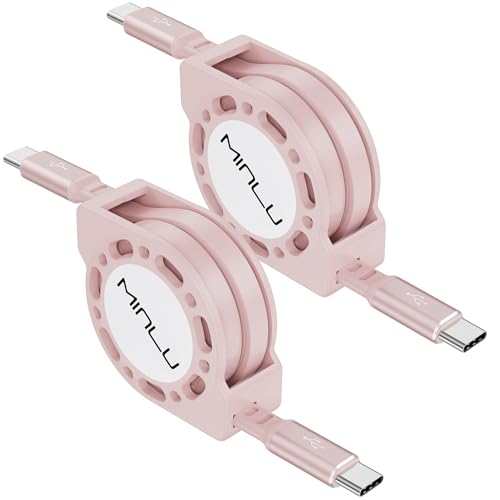 Minlu 2Pack 4Ft USB C auf USB C Einziehbares Kabel PD 100W Schnellladekabel Typ C Ladekabel für MacBook Pro 2022 iPad Pro 2022 Galaxy Ultra S23 S22 S21 Pixel Switch Huawei Minlu 2Pack 4Ft USB C auf USB C Einziehbares Kabel PD 100W Schnellladekabel Typ C Ladekabel für MacBook Pro 2022 iPad Pro 2022 Galaxy Ultra S23 S22 S21 Pixel Switch Huawei von Minlu