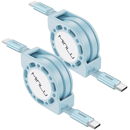 Minlu USB C auf USB C Einziehbares Kabel PD 100W Schnellladekabel Typ C Ladekabel für MacBook Pro 2022 iPad Pro 2022 Galaxy Ultra S23 S22 S21 Pixel Switch Huawei 2Pack 4Ft Minlu USB C auf USB C Einziehbares Kabel PD 100W Schnellladekabel Typ C Ladekabel für MacBook Pro 2022 iPad Pro 2022 Galaxy Ultra S23 S22 S21 Pixel Switch Huawei 2Pack 4Ft von Minlu