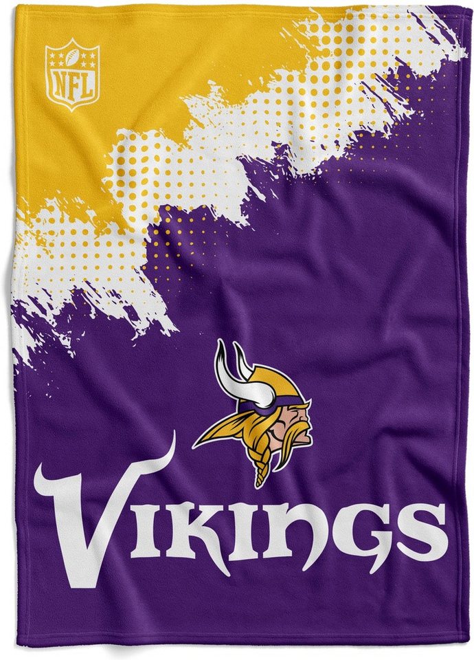 Wohndecke Flannel Decke Throw Corner, Minnesota Vikings von Minnesota Vikings