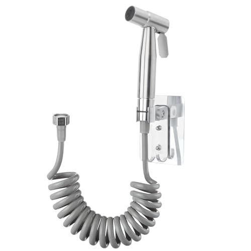 Minnhua Bidet Handbrause für Toilette Handbrause Toilette Bidet Brause Hand Shower Toilet mit 2m Federschlauch und Kein Bohren Halterung WC Dusche Handbrause Edelstahl Sprühkopf für Bidet Armaturen von Minnhua