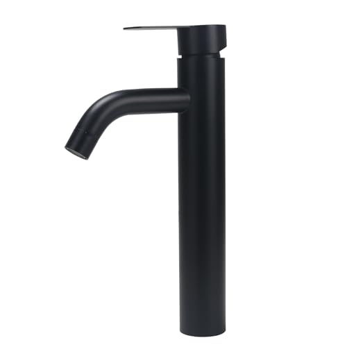 Minnhua Waschtischarmatur mit Einhebelmischer Wasserhahn Bad Hoch Badarmatur Schwarz Waschbecken Armaturen Badezimmer Edelstahl Waschbeckenarmatur Waschtischarmaturen mit Hoher Auslauf Silber(Hoch) von Minnhua