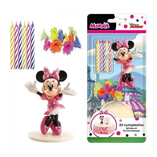 Dekora - Minnie Mouse Figur für Torte mit Kerzen, 11 x 5 x 23 cm von dekora