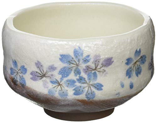Mino Ware Japanese Matcha Bowl Chawan Heian Sakura Blue Color Dia9.4cm 250ml Made in Japan von Mino Ware