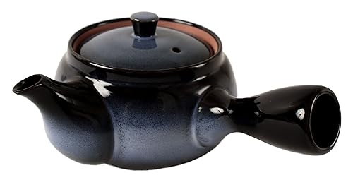 Mino Ware Teekanne aus japanischer Keramik, Kyusu Aurora Snowy Night Navy mit Teesieb, hergestellt in Japan (Japan Import) SYK002 von Minoribo