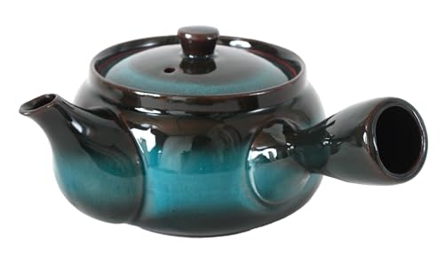 Minoribo Mino ware SYK005 Teekanne aus japanischer Keramik, Kyusu Aurora Evergreen, mit Teesieb, hergestellt in Japan (Japan Import) von Minoribo