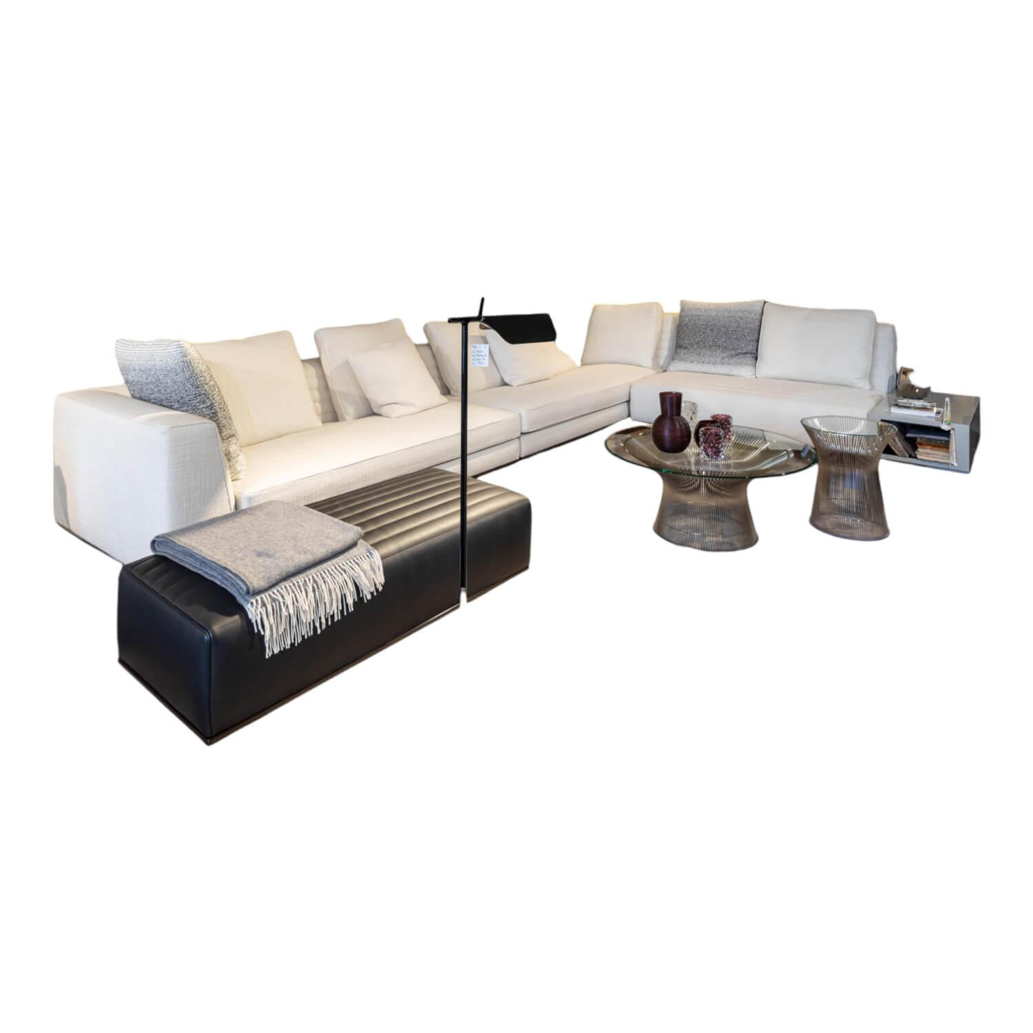 Ecksofa Roger Suite Spring Stoff Natte 01 Bianco Weiß Case Lackiert Ghiaccio mit... Ecksofa Roger Suite Spring Stoff Natte 01 Bianco Weiß Case Lackiert Ghiaccio mit... von Minotti