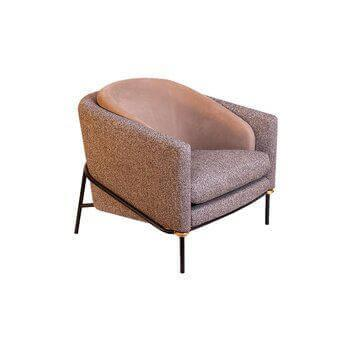 Sessel Fil Noir Stoff Schwarz Meliert Rücken Leder Nabuk Beige Füße Schwarz Matt... Sessel Fil Noir Stoff Schwarz Meliert Rücken Leder Nabuk Beige Füße Schwarz Matt... von Minotti