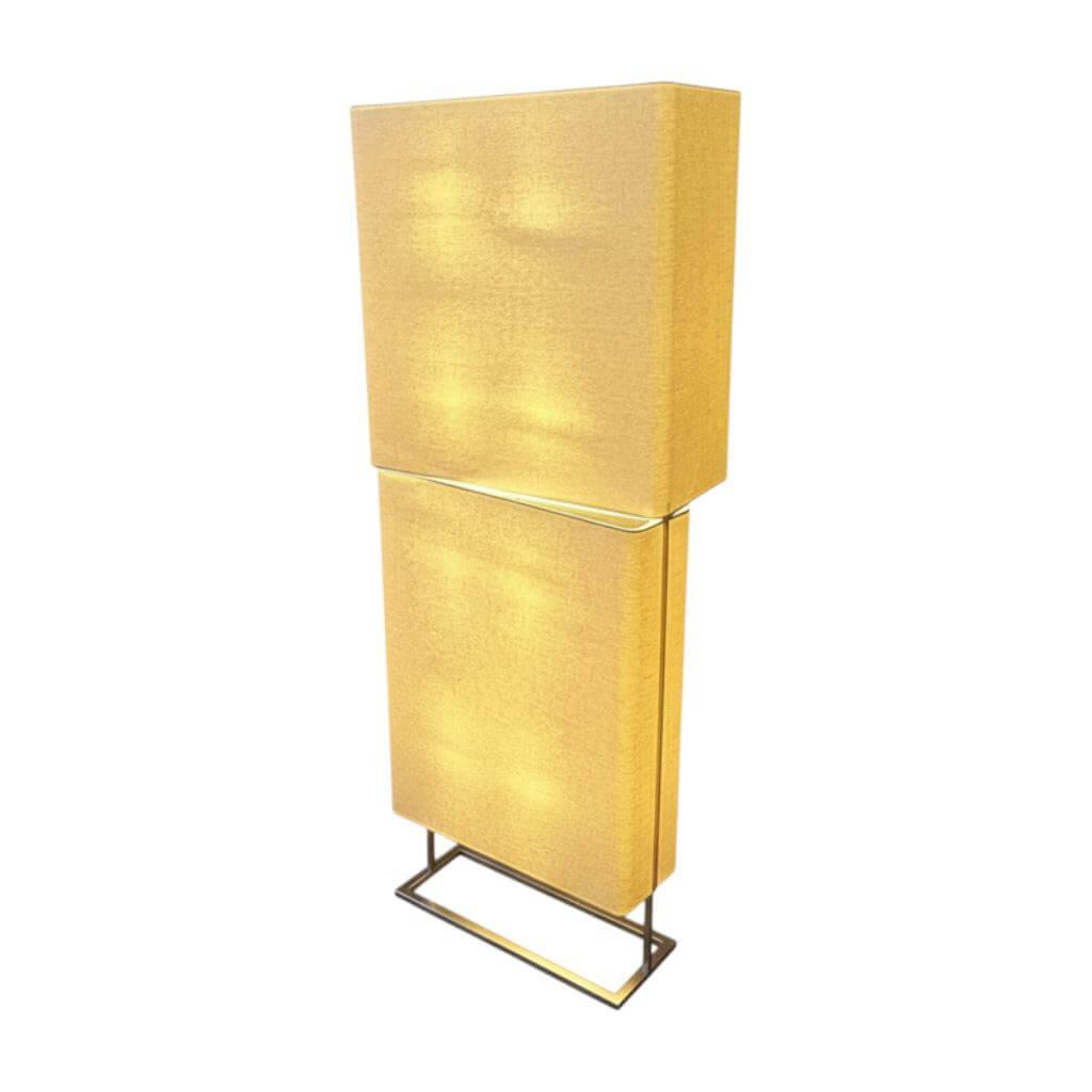 Stehleuchte Blanche Schirm Leinen Weiß Gestell Nickel Struktur Black Schwarz Obe... Stehleuchte Blanche Schirm Leinen Weiß Gestell Nickel Struktur Black Schwarz Obe... von Minotti