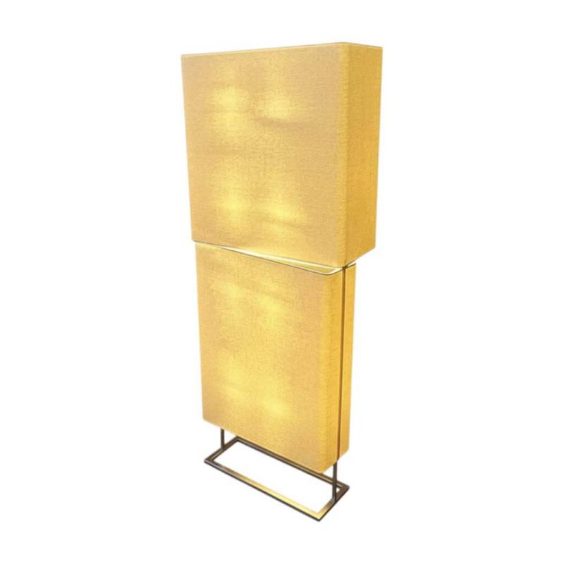 Stehleuchte Blanche Schirm Leinen Weiß Gestell Nickel Struktur Black Schwarz Obe... Stehleuchte Blanche Schirm Leinen Weiß Gestell Nickel Struktur Black Schwarz Obe... von Minotti