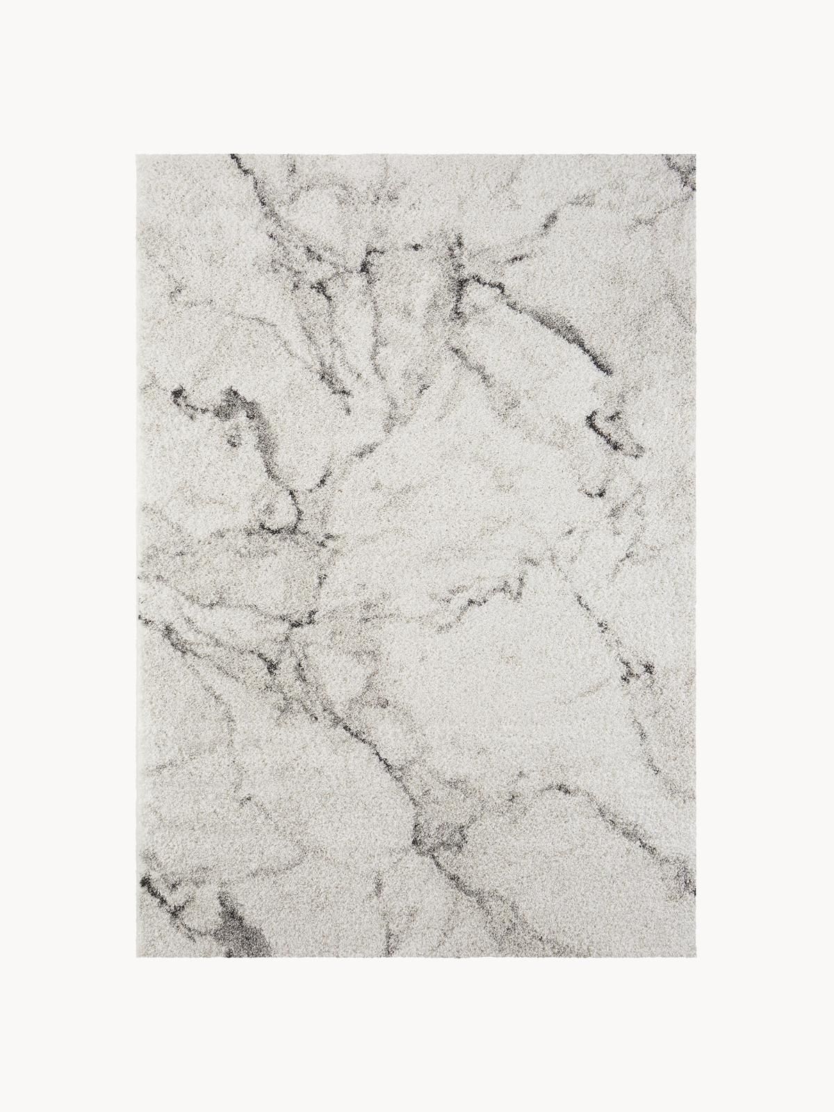 Flauschiger Hochflor-Teppich Mayrin mit marmoriertem Muster von Mint Rugs