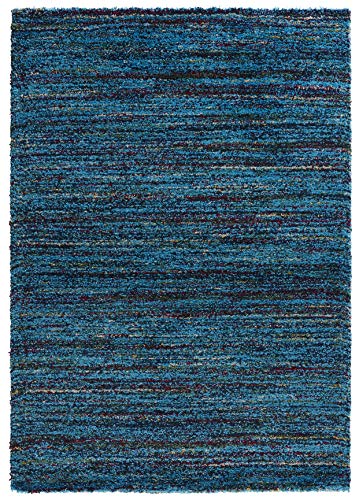 Mint Rugs 102691_160x230 Design Verlour Deep-Pile Teppich Chic, Kunstfaser, blau, 230 x 160 x 3 cm von Mint Rugs