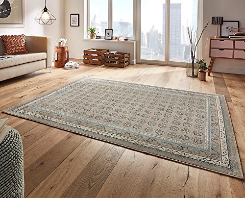 Mint Rugs 102699_120x170 Design Velours Teppich Attire, Kunstfaser, blau/grau, 170 x 120 x 0.5 cm von Mint Rugs