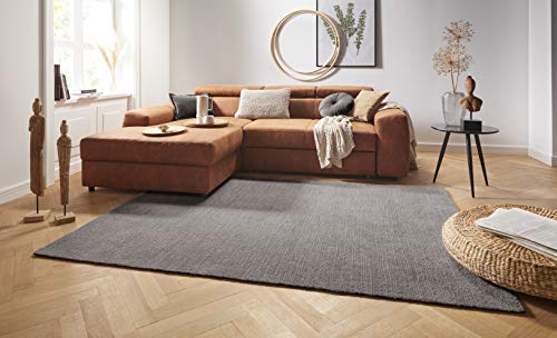 Teppich Supersoft Kurzflor Wohnzimmer-Teppich Modern Flauschig Weich Einfarbig für Wohnzimmer Küche Flur oder Schlafzimmer Dunkelgrau 120x170 cm von Mint Rugs