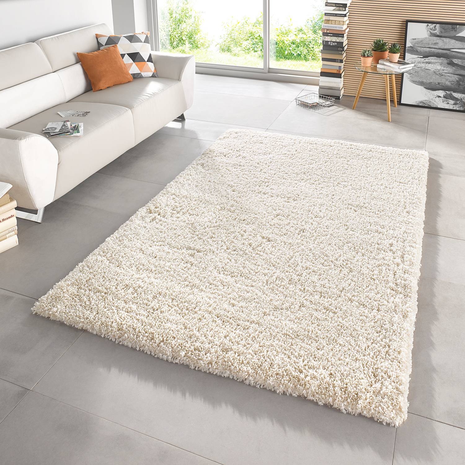 Mint Rugs Teppich Venice Uni Beige Rechteckig 80x150 cm (BxT) Modern Kunstfaser von Mint Rugs