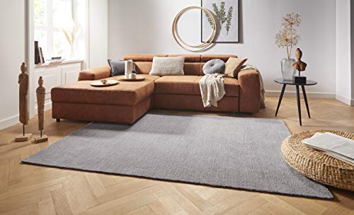 Teppich Supersoft Kurzflor Wohnzimmer-Teppich Modern Flauschig Weich Einfarbig für Wohnzimmer Küche Flur oder Schlafzimmer Hellgrau 120x170 cm von Mint Rugs