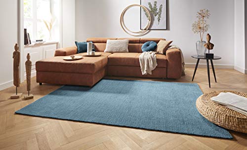 Teppich Supersoft Kurzflor Wohnzimmer-Teppich Modern Flauschig Weich Einfarbig für Wohnzimmer Küche Flur oder Schlafzimmer Petrolblau 160x230 cm von Mint Rugs