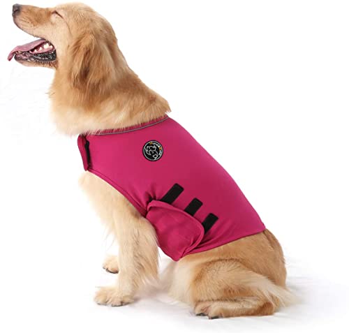Mint Hundemantel zur Linderung von Angst,leichtes Wickelhelmd für Hunde mit Angstzustände (L, Rose rot) von Mint