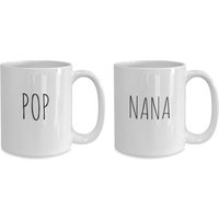 Nana Und Pop-Kaffee-Becher-Set-Paar von MintGreenAcres