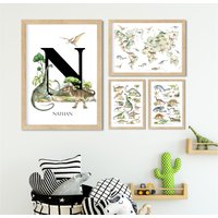 Set Dinosaurier Drucke, Dinosaurier-Kinderzimmer Dekor, A Bis Z Der Dinosaurier, Kinder Weltkarte, Mix & Match, Jungenzimmer, Drucke Für Jungen Set Dinosaurier Drucke, Dinosaurier-Kinderzimmer Dekor, A Bis Z Der Dinosaurier, Kinder Weltkarte, Mix & Match, Jungenzimmer, Drucke Für Jungen von MintInkStudio