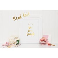 Leben Sie Liebe Lachen Folie Druck Mit Echten von MintPaperStudioau