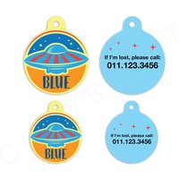 Aliens Haustier-Id-Tags Katzen-Tag Personalisierte Haustier-Tags Hunde-Id-Tag Dog Lost Tags Verlorene Hundemarke Haustier-Geschenk Angepasst von MintandJolie