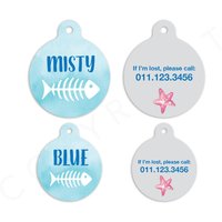 Fisch-Kreis-Katze-Haustier-Id-Tags Katzen-Tag Personalisierte Haustier-Tags Katze Verlorene Tags Katze-Tag Angepasst Verlorener Haustier-Tag Fisch-Kreis-Katze-Haustier-Id-Tags Katzen-Tag Personalisierte Haustier-Tags Katze Verlorene Tags Katze-Tag Angepasst Verlorener Haustier-Tag von MintandJolie