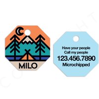 Nordic Nature Octagon Haustier-Id-Tags Katzen-Tag Personalisierte Haustier-Tags Hunde-Id-Tag Dog Lost Tags Tag Haustier Geschenk Angepasst von MintandJolie