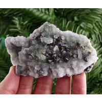 Chalcedon Mit Sphalerit | Kristall Kristallgruppe| Cluster Natürlicher Spiritueller Heilkristall von Minterest