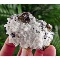 Quarz Mit Edelstein Sphalerit | Heilkristall Kristall Chalcopyrit Quarzstein Grüner Kristalle von Minterest